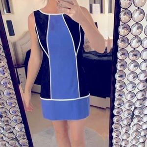 Periwinkle color block dress